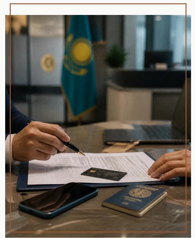 Открытие счета и банковской карты в Казахстане в Новокуйбышевске